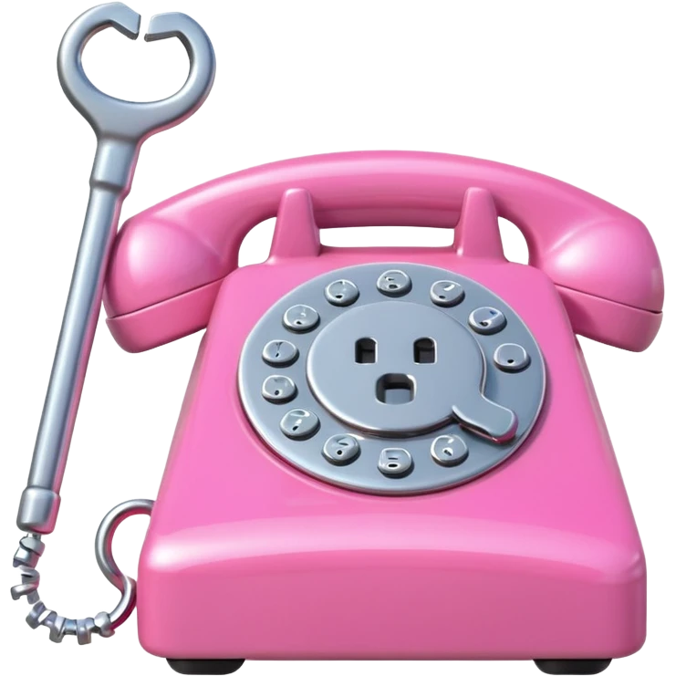 pink phone with a wrench emoji