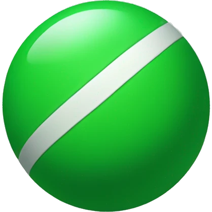 Green ball with right tik mark insde emoji
