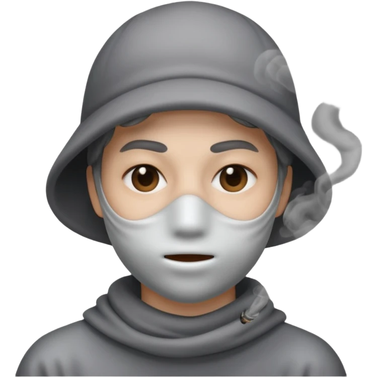 Emoji com fumaça na cara emoji