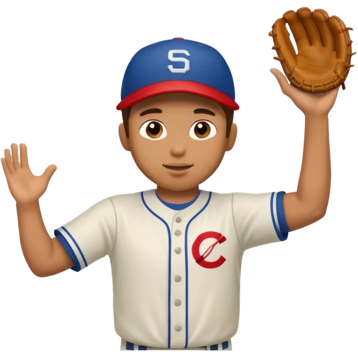 hacer el lanzamiento  de pelota jugador basebal emoji