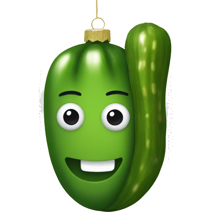 Pickle ornament emoji