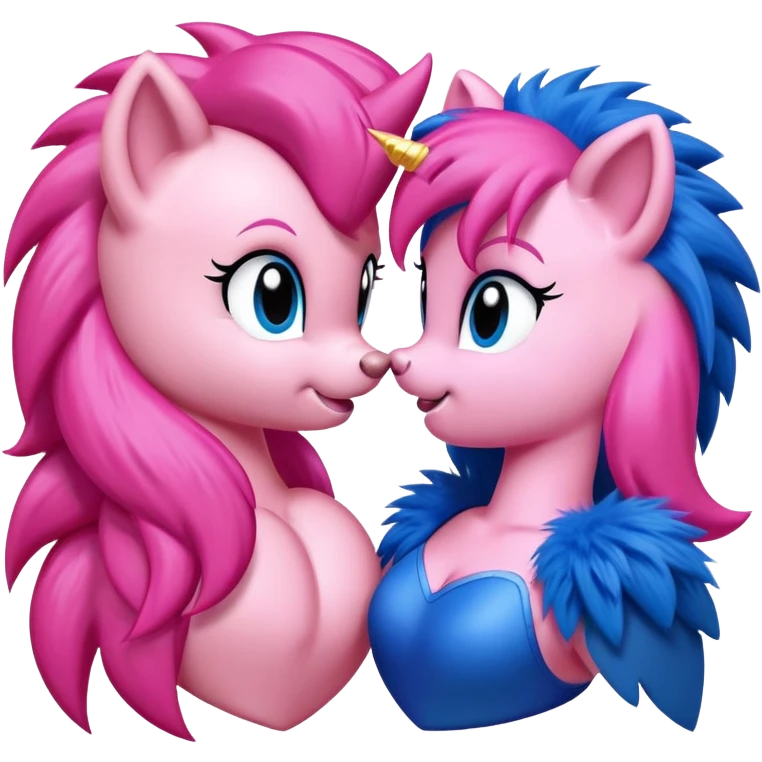 Pinkie Pie kissing Sonic  emoji