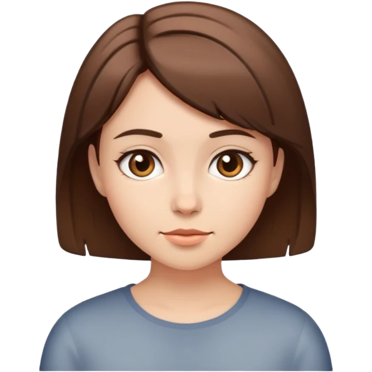Chica con pelo corto marrón  emoji