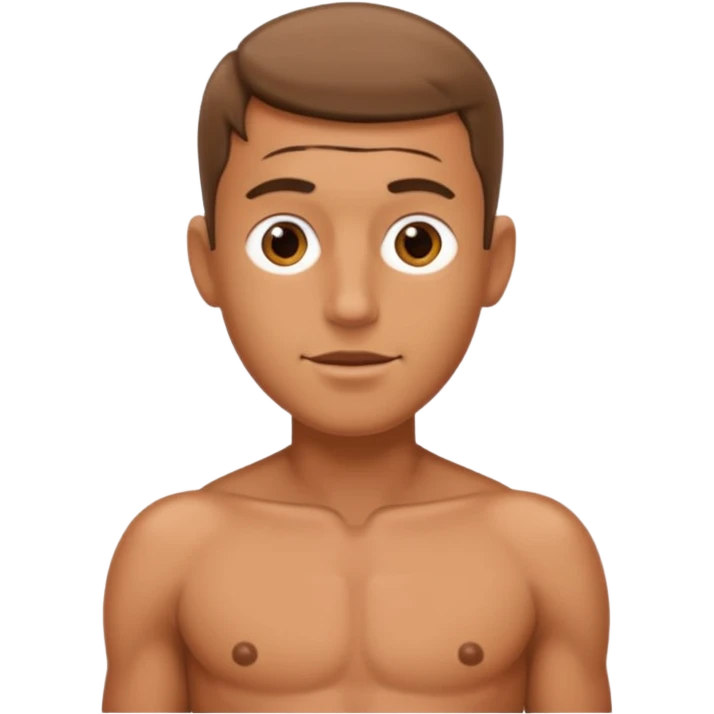 A close up of between a man's legs, a dick sticking out and balls too emoji