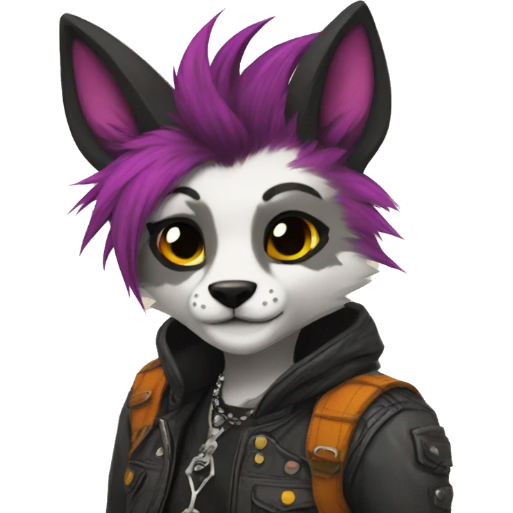 Punk Anthro Fursona emoji