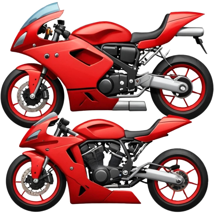sports motorcycle lying on the ground emoji