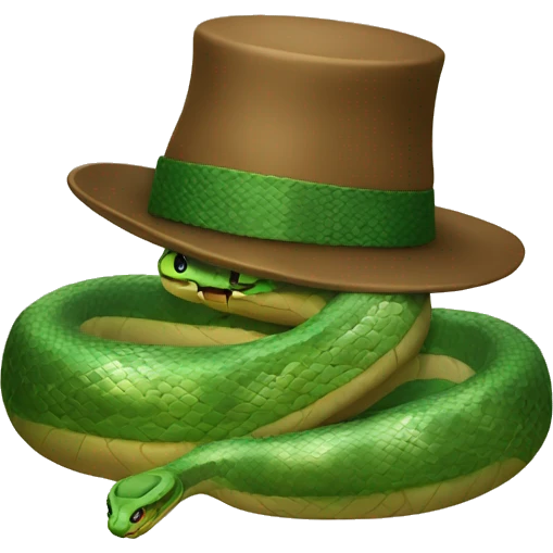 snake with a hat emoji