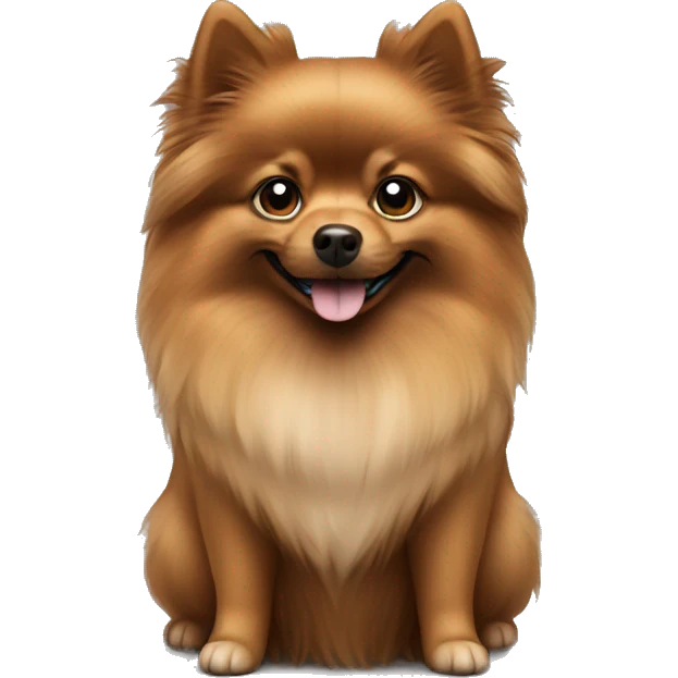 Dog brown small German spitz emoji