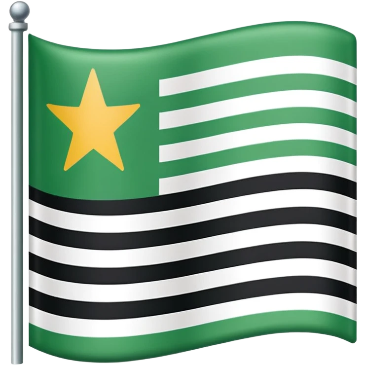 I want a flag as a emoji its made by three colours white green and black emoji