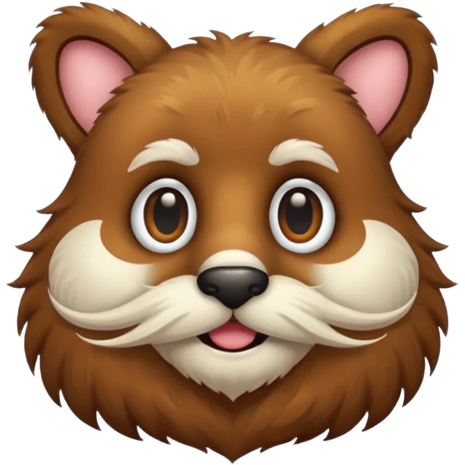 mustached animal emoji