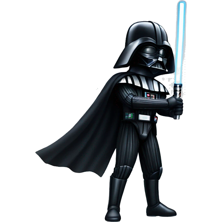 Darth vader holding a lightsaber emoji