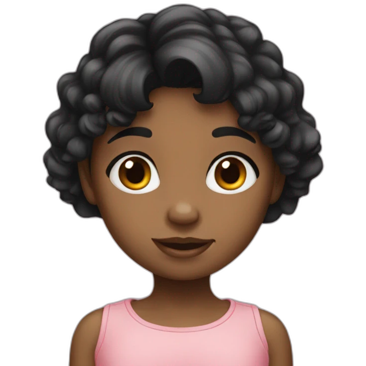 little girl black hair emoji