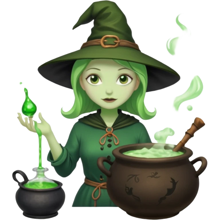 green witch cooking potion emoji