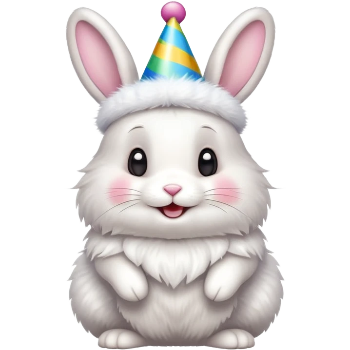 Bunny with party hat emoji