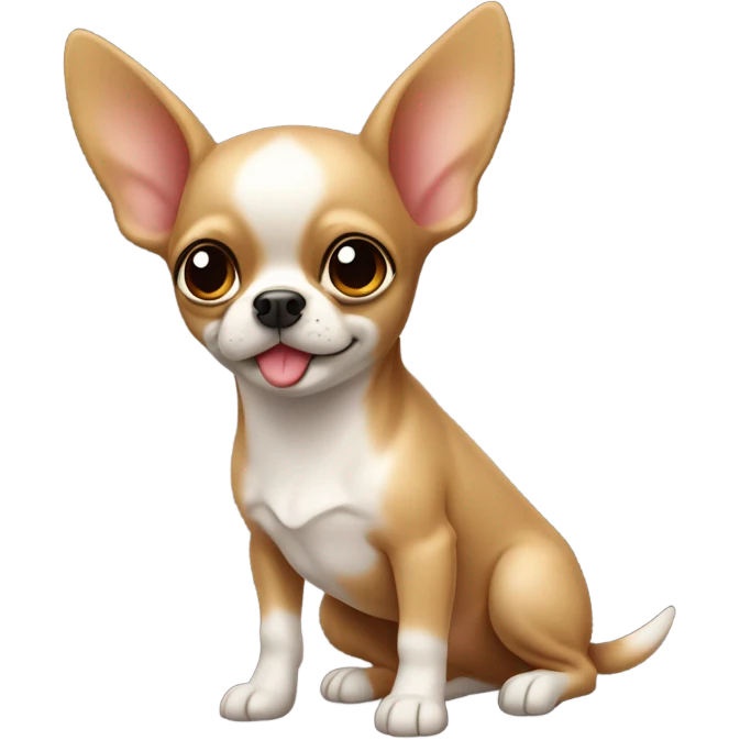 Chiwawa toy a pelo lungo che fa l’occhiolino emoji