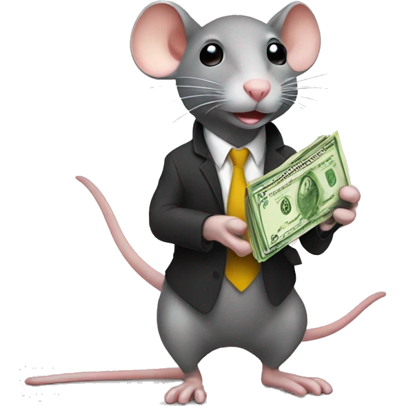 Rat with money emoji