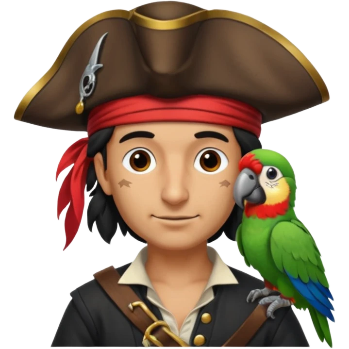 pirate and parrot emoji