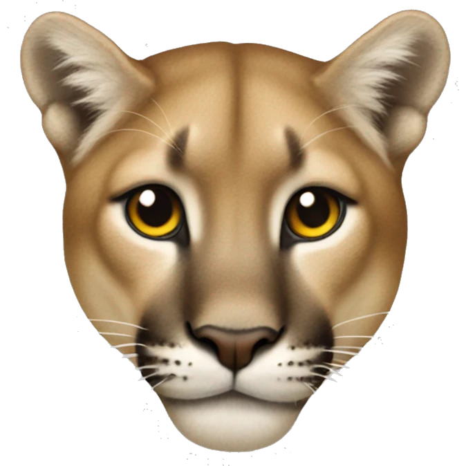 a mountain lion in the style of twitter emojis emoji