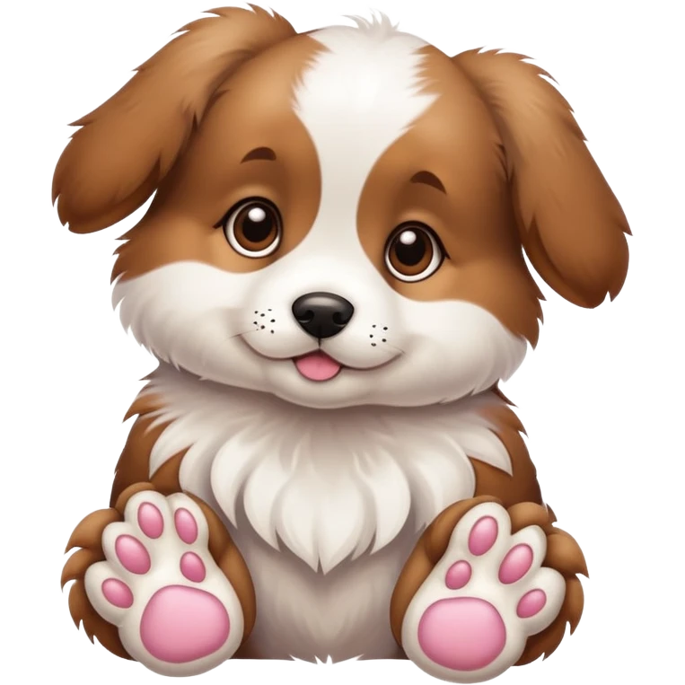 puppy showing its paws emoji