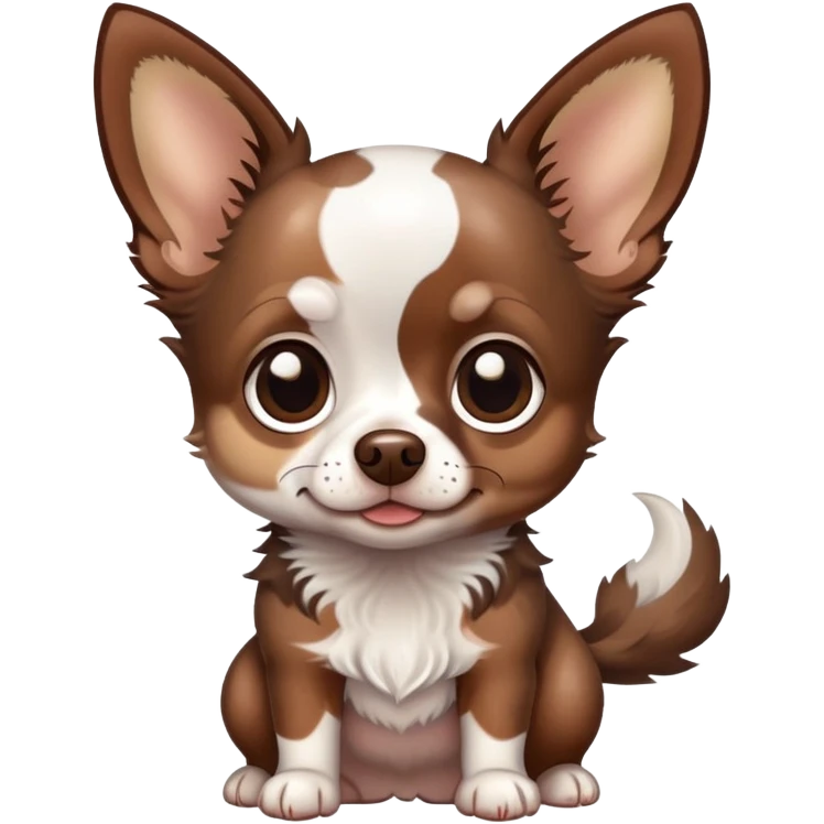 brown chocolate merle Chihuahua  emoji