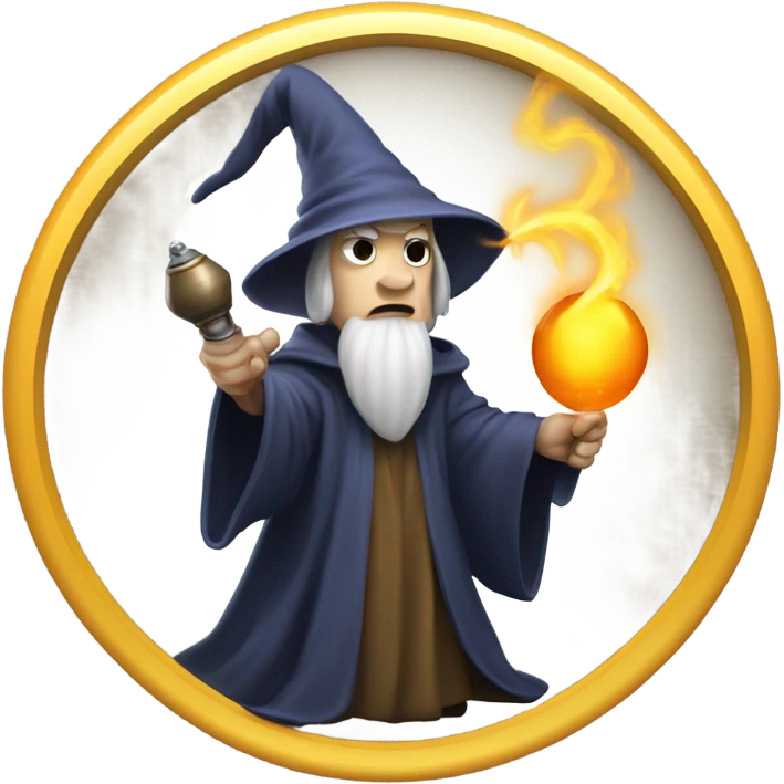 wizard holding a bomb emoji