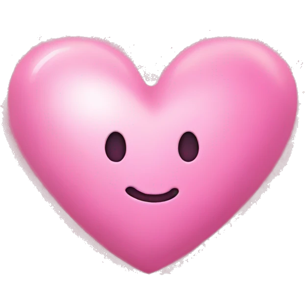 Pink heart with stars no face emoji