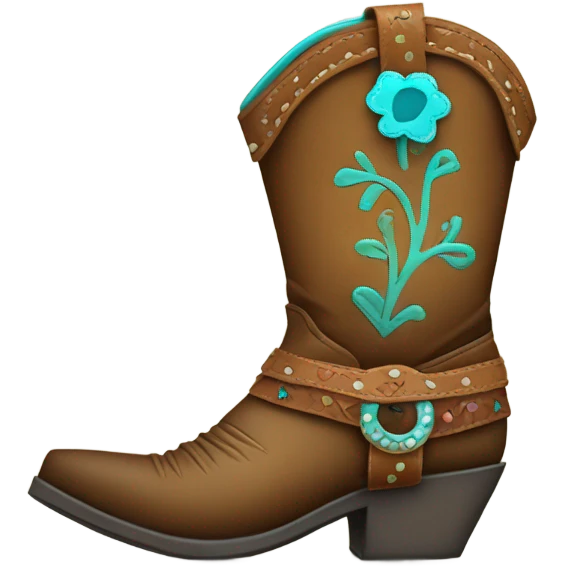 Cute cowboy boot emoji emoji
