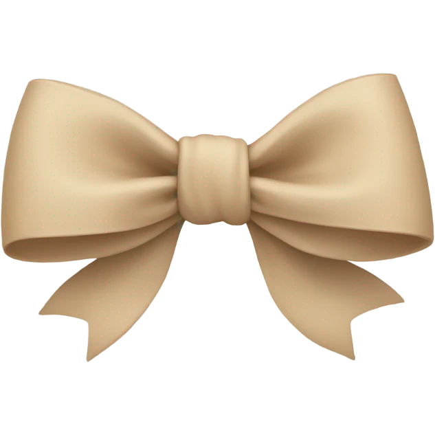 a beige minimalist bow emoji