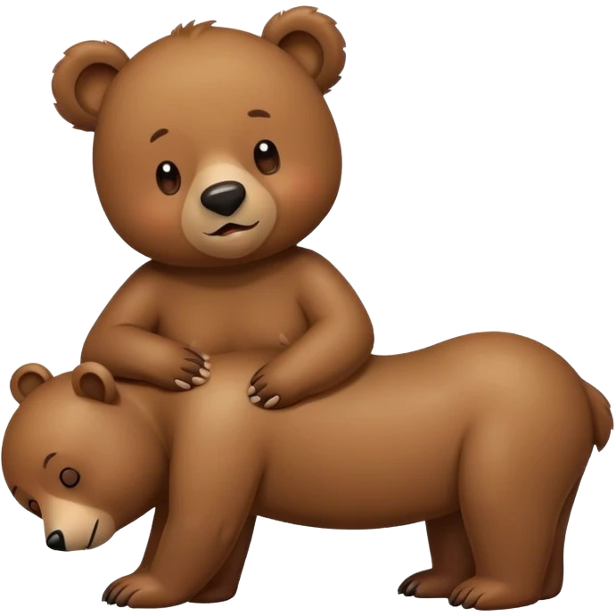 Massage on a bear emoji