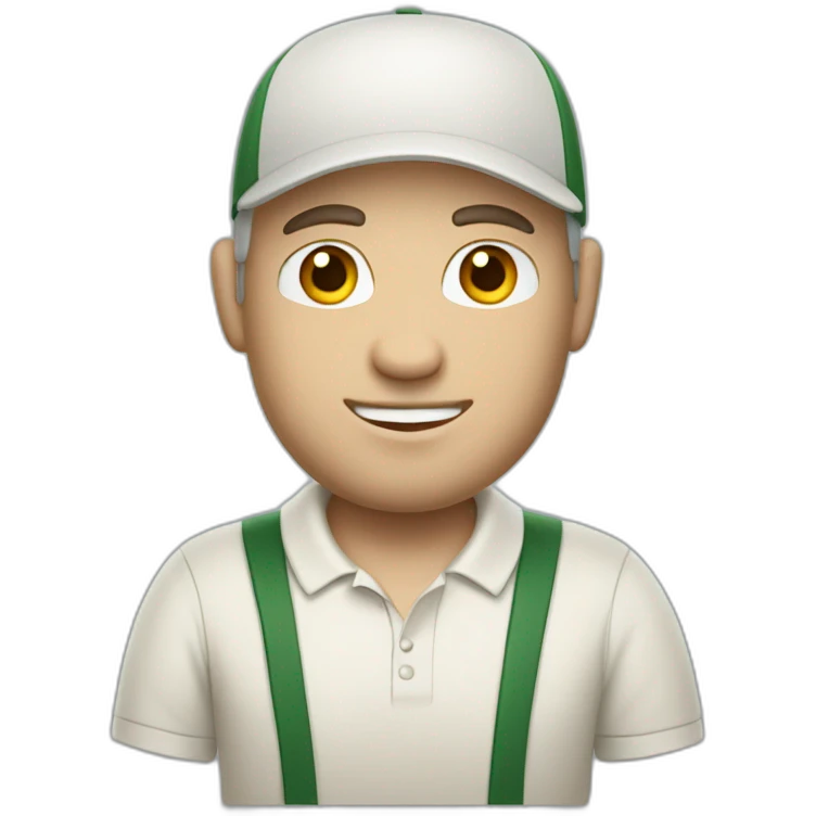 pale balding dad golfer with dark hair emoji