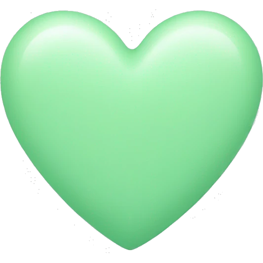 Pastel green heart  emoji