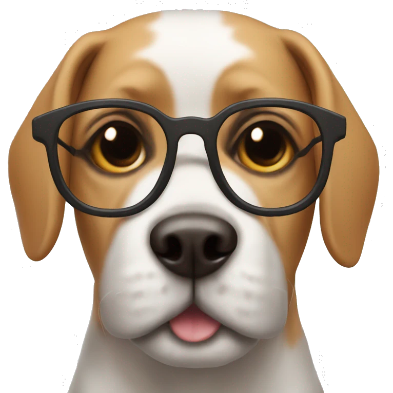 dog wearing glasses emoji