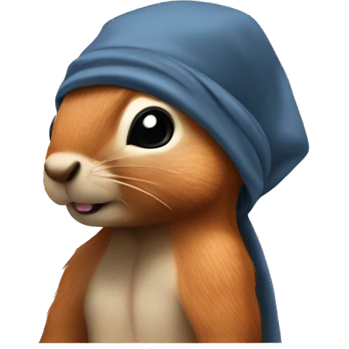 Squirrel wearing durag emoji