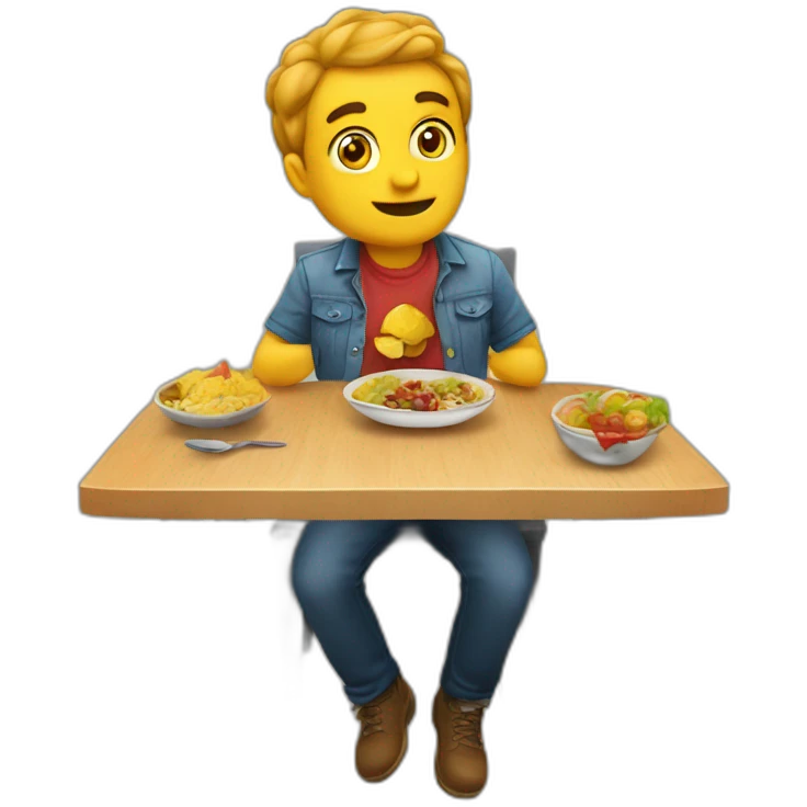 amigos na mesa emoji