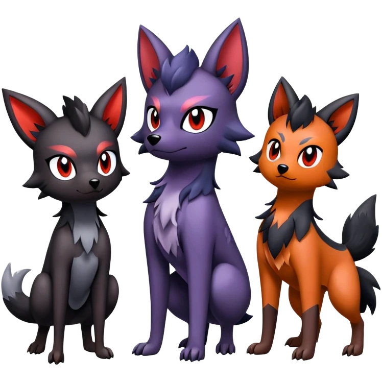 Noibat-Houndour-Zorua (full body) emoji
