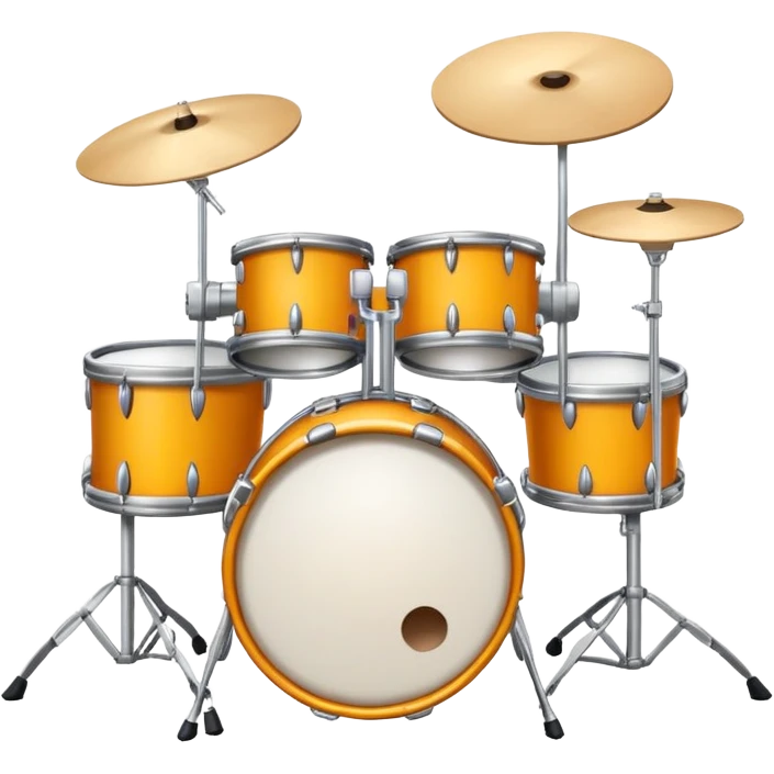 furious drum kit with animated expression emoji