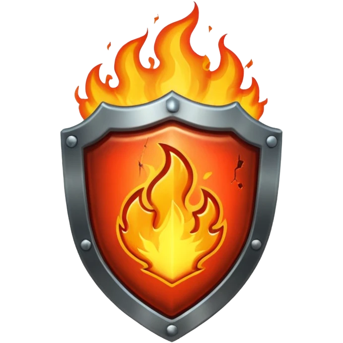 burning shield emoji