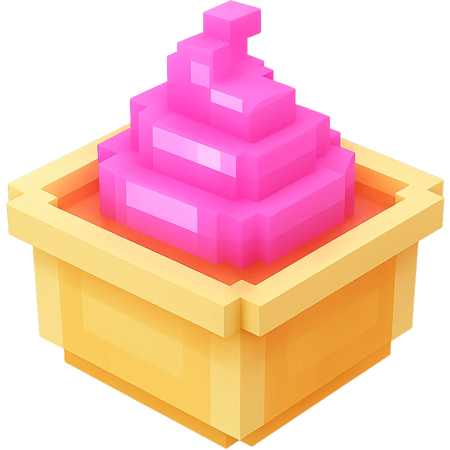 сделай соус из фастфуда розовый светящийся, no background  emoji