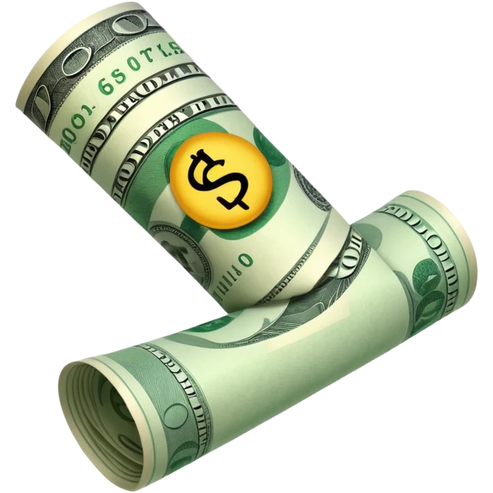 Money that is like a tube One dollar emoji
