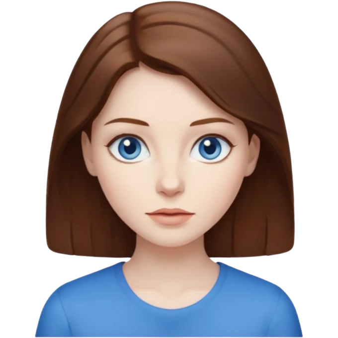 Zumbie hair Brown famele emoji