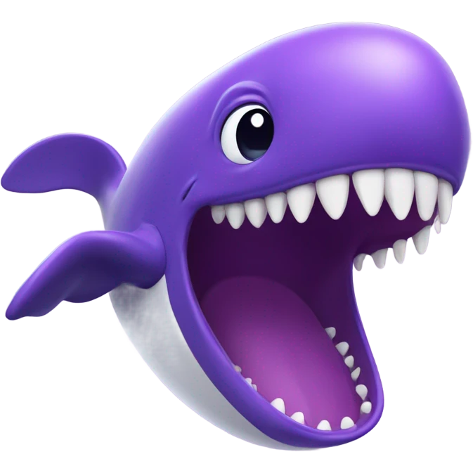purple whale with open mouth emoji
