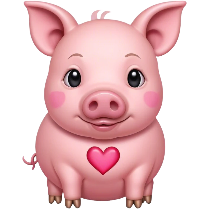 Pig with hearts  emoji