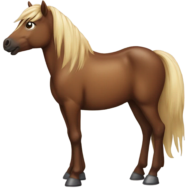 Brown pony emoji