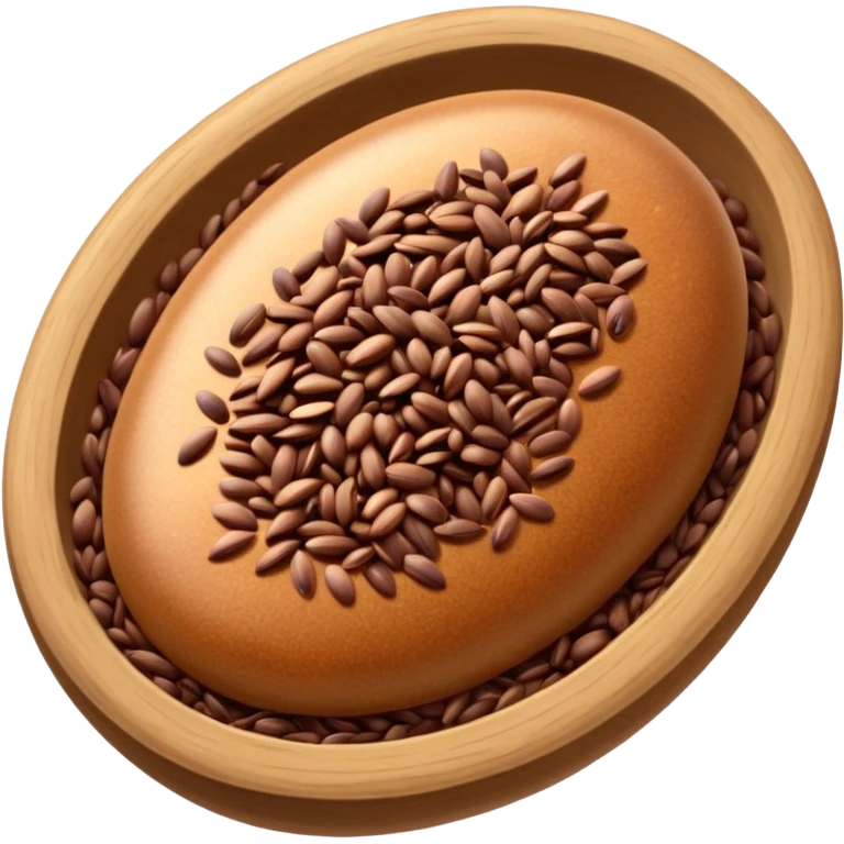 Заново- семена льна горсткой  emoji