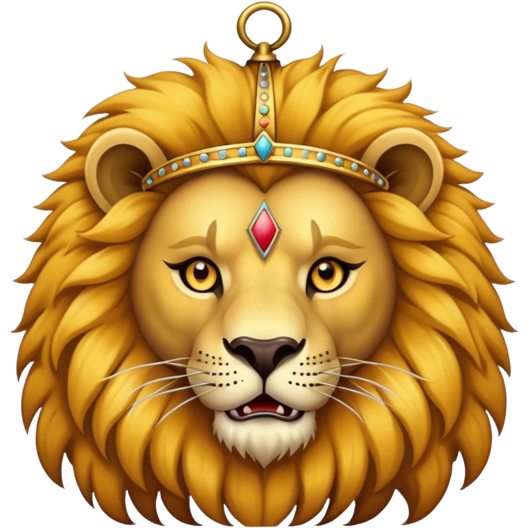 Vintage circus caged lion emoji