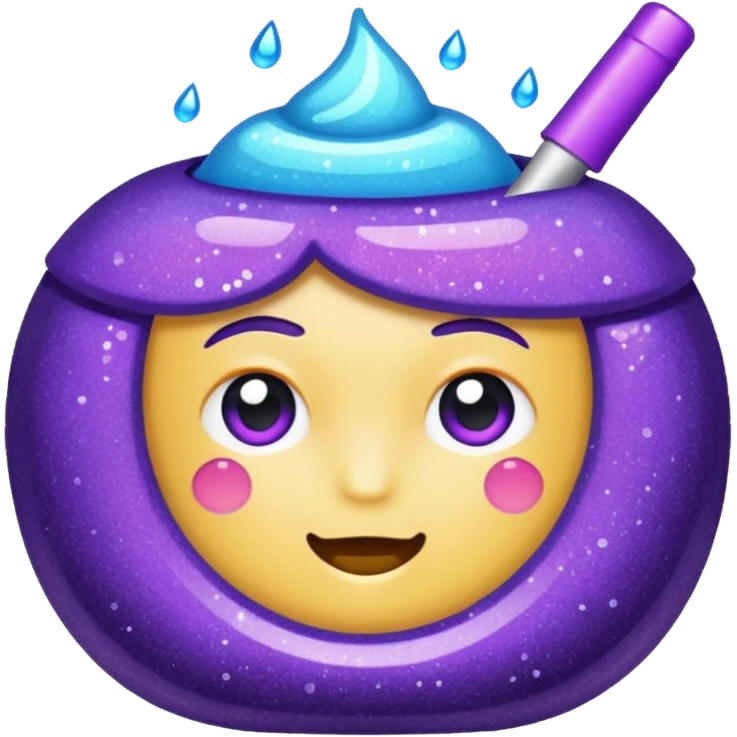 glitter purple and cian bin emoji