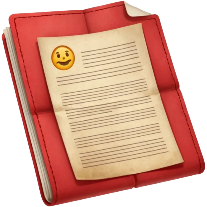 Office red document  emoji