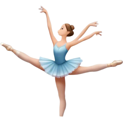Icon for Ballet: a theater stage with silhouette of a ballerina in an elegant pose, surrounded by spotlight and stage lights. The icon should convey the grace and beauty of ballet, with focus on the dancer and the dramatic lighting. Transparent background. emoji