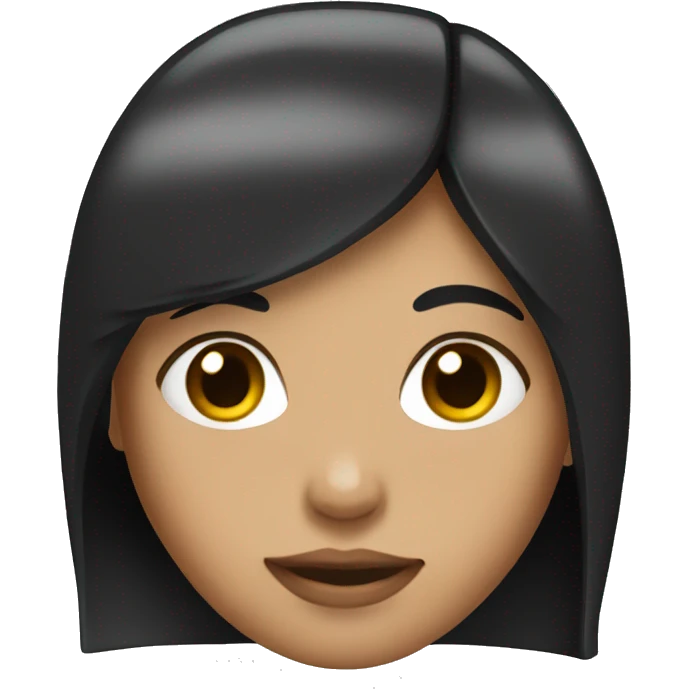 Girl with a black straigth hair  emoji
