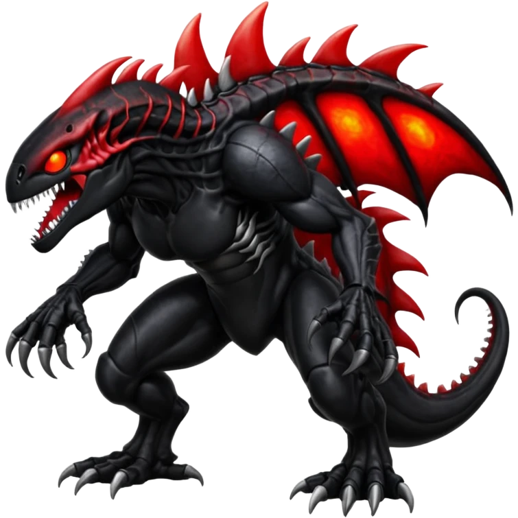 Venom-Groudon-Xenomorph-Darkrai-fusion, full body emoji